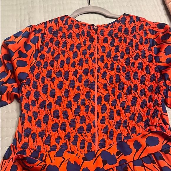 Red Polka Dot Midi Dress with 3/4 Bishop Sleeve - Picture 3 of 5